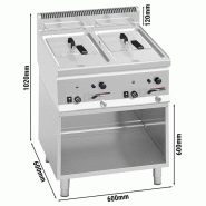 Friteuse à gaz professionnelle 2x8 litres sur meuble_1