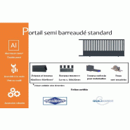 Portail coulissant standard semi barreaudé - 3500 x 1400_1