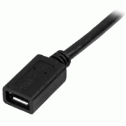 StarTech Cble d'extension Micro USB de 50 cm - M/F - Noir_1