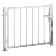 Vidaxl portail de jardin 100x75 cm acier inoxydable 376468_1