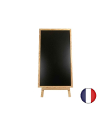 Chevalet trépied bois brut avec ardoise moulure brute carrée - 100 x 55 cm - Référence : LSTF7BRUT+220BRUT_1