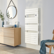 Radiateur sèche-serviettes connecté Adelis avec soufflerie 1500W Bleu Profond - Atlantic - 861553_1