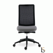 Siège bureautique Wi max dossier filet - Sokoa - Gris, Non, Non, Non, Sol dur_0