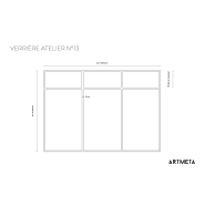 Verrière d'atelier sur mesure en acier - Verre flûte, transparent ou opale blanc_1