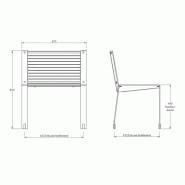 Chaise SQUARE Stratifié compact_1