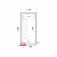 Chambre froide négative CRNF1224 Blanc 1200 x 2400 x 2200 mm TEFCOLD_1