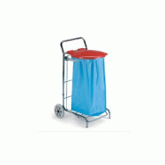 Chariot porte sac poubelles 110l a 130l couvercle+pedale (0708077)_1
