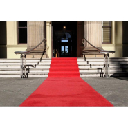 Tapis rouge 1x5m - Haute résistance - Classé au feu cfl-s1 - Polypropylène_1