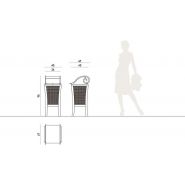 003102 - Wiedeń - Komserwis - Poubelle publique 35L - Hauteur 95 cm - Collection Wiedeń_1