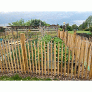 Ganivelle en robinier scié - 100 cm, 3 - clôture de 10 mètres avec espacement 5-6 cm_1