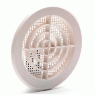 Grille d'aération ABS naturel - Diamètre 12.1 cm - Intérieur et extérieur - Avec moustiquaire_1