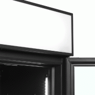 Vitrine réfrigérée noire - gamme FSC BLACK - 2 portes avec caisson lumineux - finition contemporaine et froid ventilé_1