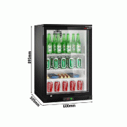 Arrière-bar réfrigéré1 porte battante vitrée - 126 litres 124 | BKTG1SN_1