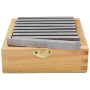 Jeu de cales de fraisage en acier trempé indéformable - 160 x 4 mm - précision 0,01 mm_1