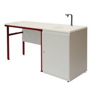 Plot technique en varicor - profondeur 750 mm - Réf PTEVP-2 - BIOLAB - Paillasse humide avec cuve monobloc et modularité_1