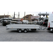 Remorque plateau Humbaur HN 204121 / HN 254121 - 2 essieux, roues surbaissées, ridelles alu, structure modulaire_1
