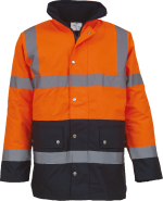 Veste de sécurité bicolore haute visibilité Yoko - Réf: YHVP302 - Normes EN ISO20471:2013 et EN343 - Hi Vis Orange/Navy ou Hi Vis Yellow/Navy_1
