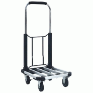 Vidaxl chariot de transport pliable 150 kg aluminium argenté 146448_1