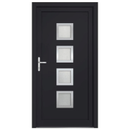 Vidaxl porte d'entrée anthracite 98x190 cm pvc 3187850_1