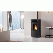 Poele a granules edilkamin dania air tight c - verre noir_1