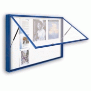 Vitrine extérieure 1000 Plexichocs - cadre aluminium 75mm - vitrage Plexichocs 4mm - options LED et poteaux_1