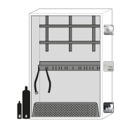 Armoire de stockage intérieure pour bouteilles de gaz G-CLASSIC-30 - modèle G30.205.140 - Réf. 30651-001-30652 - conforme NF EN 14470-2_1