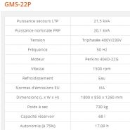 GMS-22P - Groupe électrogène industriel Generac - 21,5 kVA - Série GMS Standard_1