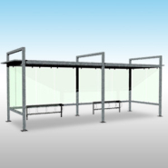 Abri vélo/moto à toiture plate, aux lignes pures et élégantes avec de nombreux accessoires en option - BRUGES_1