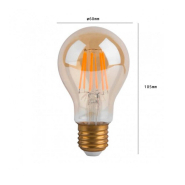 Ampoules LED à filament 8W - Réf E27FI8W - Design classique et technologie LED_1