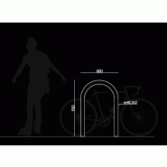 Arceau vélos Toscane - mobilier inox personnalisable - 1200mm de hauteur - fixation par scellement ou platine_1