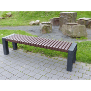 Banquette RAR UM338B - plastique recyclé - résistante intempéries, anti-graffiti et écologique_1