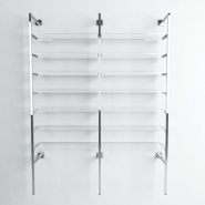 Élément suivant Queen Vogue chrome 7 tablettes verre L90xH240cm_1