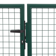 Vidaxl portillon acier 350x100 cm vert 144305_1