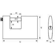 Cadenas à clé Cargo 70 mm HG5 - Corps laiton monobloc, anse inoxydable, mécanisme à goupilles - Marque THIRARD_1