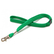 Cordon textile uni 12 mm pour badge - crochet métal - coloris variés - avec ou sans système anti-étouffement_1