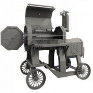 Fumoir avec deux cheminées pour débit accéléré des fumées