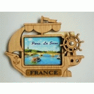 Magnet personnalisé bateau - MDF avec barre articulée - Fabrication française - Impression quadrichromie_1
