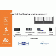 Portail battant à soubassement - 9000 / 2250_1