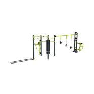 Portique combo avec TRX, chaise romaine, battle rope et sac de frappe - Gamme COMBO_1