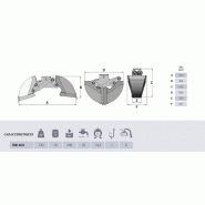 Bennes preneuses pour grues TMC40 D - Intermercato - ouverture 1,26 m - poids 135 kg_1