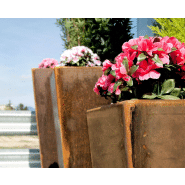Jardinière en tôle d’acier Corten - Modèle ner um1202 - Durable et sans entretien_1