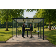 Abri fumeurs à toiture plane - Medium_1