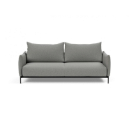 Canapé convertible design Malloy - Pieds métal - 150x200 cm - Tissu bouclé Ash Grey - Innovation Living_1
