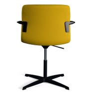 Koda Meeting - Chaise de bureau ergonomique - Sitis - Accoudoirs noir ou chrome - Base fixe en métal ou alu poli_1