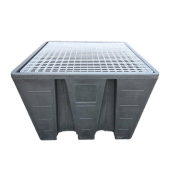 Lot de 2 bacs de rétention en PEHD pour cuve IBC - 1100L - Plast'Up Rotomoulage_1