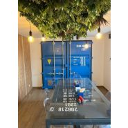Table en conteneur - showroom en container maritime - Plateau en verre - Eurobox_1