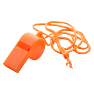 Sifflet avec cordelette assortie - couleur orange - poids 4,7 g_1