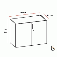 Armoire basse Luxury - Ofitres - Bleu_1