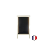 Chevalet stop trottoir en bois avec éclairage LED - 127 x 75 cm - Référence : LSTF38IV+LED_1