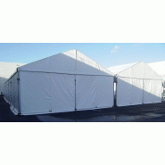 Tente de stockage fermée standard - structure fixe en aluminium - couverture unie - ancrage au sol avec platine - dimensions 15 x 8 x 2.30 m_1
